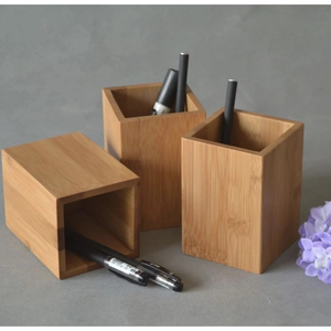Hộp Đựng Bút Để Bàn BAMVINA Gỗ Tre