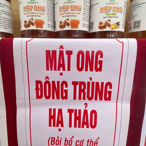 Mật ong đông trùng hạ thảo – Hũ thuỷ tinh 400ml